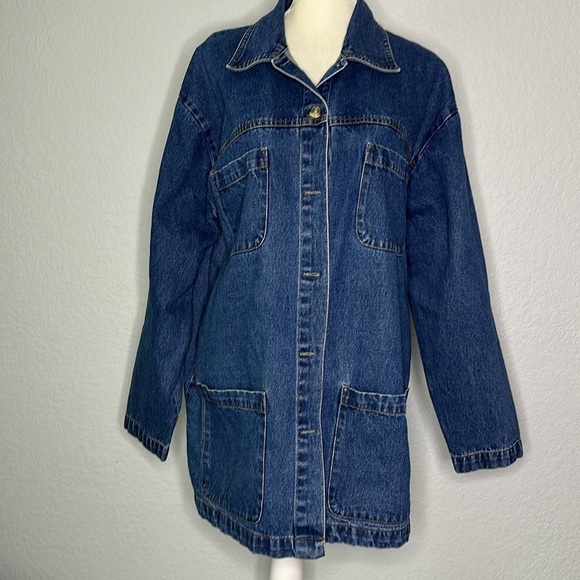 Coldwater Creek Women’s Casual Button Down Denim Barn Jacket Chore Coat XLarge - Picture 1 of 9